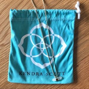 kendra scott amanda necklace in gold w white stone